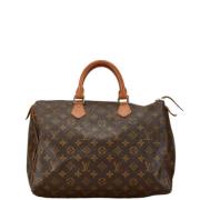 Louis Vuitton Vintage Pre-owned Canvas handvskor Brown, Dam