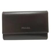 Prada Vintage Pre-owned Laeder nyckelhllare Black, Unisex