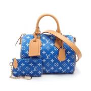 Louis Vuitton Vintage Pre-owned Canvas handvskor Blue, Dam