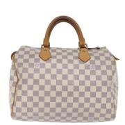 Louis Vuitton Vintage Pre-owned Canvas handvskor White, Dam