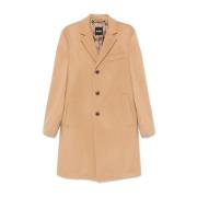 Hugo Boss Beige Ull-Kashmir Blandning Kappa Fleece Beige, Herr