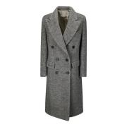 Alberto Biani Boyfriend Coat för en snygg look Gray, Dam