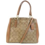 Coach Pre-owned Pre-owned Canvas totevskor Brown, Dam