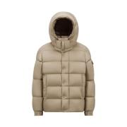 Moncler Kort dunjacka med avtagbar huva Brown, Herr