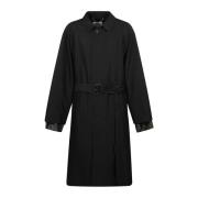 Maison Margiela Klassisk Trench Coat för Stilfull Look Black, Herr