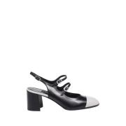 Carel Svart/Beige Nappa Läder T-Rem Pump Black, Dam