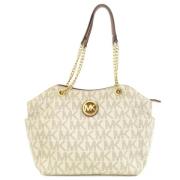 Michael Kors Pre-owned Pre-owned Canvas totevskor White, Dam