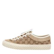 Gucci Vintage Pre-owned Canvas sneakers Beige, Herr