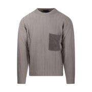 Emporio Armani Rund Hals Pullover Tröja Gray, Herr