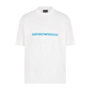 Emporio Armani Stiliga T-shirts för män och kvinnor White, Herr