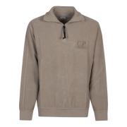 C.p. Company Diagonal Polo Krage Sweatshirt Brown, Herr