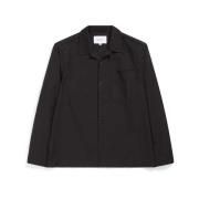 Norse Projects Svart Twill Långärmad Skjorta med Solotex® Black, Herr