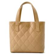 Chanel Vintage Pre-owned Laeder chanel-vskor Beige, Dam