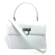 Salvatore Ferragamo Pre-owned Pre-owned Laeder handvskor White, Dam