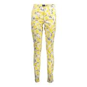 Gant Kontrastrika Skinnybyxor med Logotyp Yellow, Dam