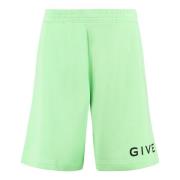 Givenchy Sweatshorts med kontrasterande logotryck Green, Herr