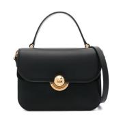 Furla Svart Läder Sfera Stängning Väska Black, Dam