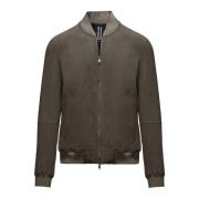 BomBoogie Suede Bomber Jacket Gray, Herr