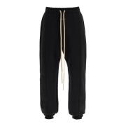 Fear Of God Fleece Jersey Joggers med Läder Patch Black, Herr