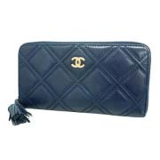 Chanel Vintage Pre-owned Laeder plnbcker Blue, Dam