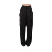 Herno Tapered Trousers Black, Dam