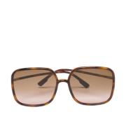 Dior Vintage Pre-owned Acetat solglasgon Brown, Dam