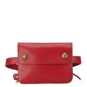 Hermès Vintage Pre-owned Laeder crossbodyvskor Red, Dam