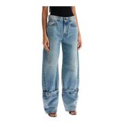 Haikure Vintage Wide-Legged Patchwork Jeans Blue, Dam