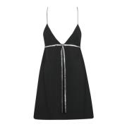 David Koma Kristall Båge Mini Cami Klänning Black, Dam