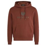 Belstaff Signatur Sweatshirt Hoodie Djup Koppar Red, Herr