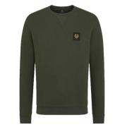 Belstaff Klassiskt Logo Sweatshirt Grön Green, Herr