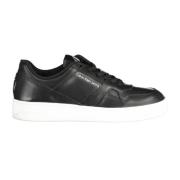 Calvin Klein Svart Polyester Sneaker med Kontrasterande Detaljer Black...