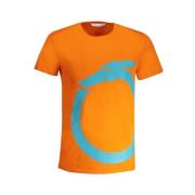 Trussardi Orange Bomull T-shirt med Tryck Orange, Herr