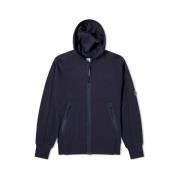 C.P. Company Diagonal Raised Fleece Huva Sweatshirt Blue, Herr