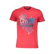 Cavalli Class Röd Bomull Logo Print T-shirt Red, Herr