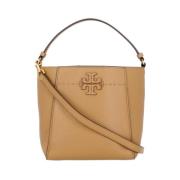 Tory Burch Brun Pebblet Läderhandväska för Kvinnor Brown, Dam