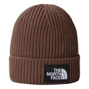 The North Face Logo Box Beanie, Varm & Mjuk Brown, Herr