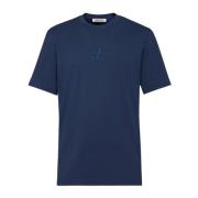 Premiata Kortärmad bomullst-shirt med logotyp Blue, Herr