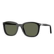 Persol Polariserade gröna lins solglasögon Black, Unisex