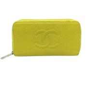 Chanel Vintage Pre-owned Laeder plnbcker Yellow, Dam