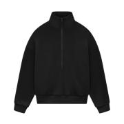 Fear Of God Svart Mockneck Half-Zip Tröja Black, Herr