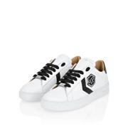 Philipp Plein Hexagon Low-Top Lädersneakers White, Herr