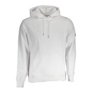 Calvin Klein Vit Hoodie med Logotypapplikation White, Herr