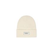 Dondup Ullblandning Broderad Logo Beanie Mössa Beige, Unisex