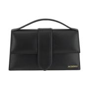 Jacquemus Svart läder Bambinou väska Black, Dam