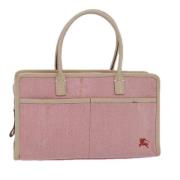 Burberry Vintage Pre-owned Canvas handvskor Pink, Dam