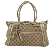 Gucci Vintage Pre-owned Canvas gucci-vskor Beige, Dam