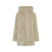 RRD Elegant Sherpa Effekt Vändbar Jacka Beige, Dam