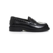 Poesie Veneziane Svart nitar loafer sko Black, Dam