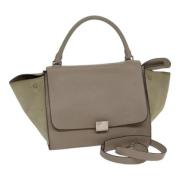 Celine Vintage Pre-owned Laeder handvskor Beige, Dam